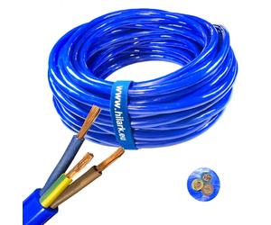 Hilark Cable Tech Câble H07BQ-F 3x2,5 mm2 (3g2,5mm2) Toron (10m, Bleu)