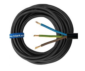 Hilark Cable Tech Câble H07RN-F 3x2,5 mm2 Câble de Chantier Industrie Convient pour l'extérieur (50m, Noir)