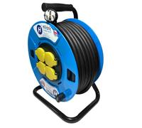 Hilark Cable Tech Enrouleur Cable Electrique H05RR-F 3x2,5 mm2 15m rallonge électrique avec Bloc Prises Professionnelle