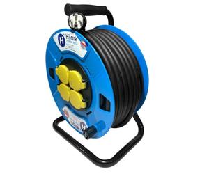 Hilark Cable Tech Enrouleur Cable Electrique H05RR-F 3x2,5 mm2 15m rallonge électrique avec Bloc Prises Professionnelle