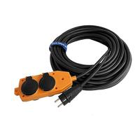 Hilark Cable Tech Enrouleur Cable Electrique H05VV-F 3x2,5 50m rallonge électrique avec Bloc Prises Professionnelle