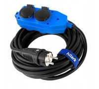Hilark Cable Tech Rallonge en Caoutchouc H07RN-F 3x2,5 répartiteur Bleu 20m