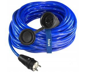 Hilark Cable Tech Rallonge en polyuréthane H07BQ-F 3G2,5mm² - 40m Bleue