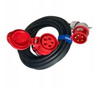 Hilark Cable Tech Rallonge triphasée CEE 10m H07RN-F 5G2,5 mm² Fiche coudée 5 Broches 16A 400V IP44