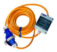 Hilark Cable Tech Rallonge triphasée CEE pour Camping-Car 32A Pur H07BQ-F 5x4mm² IP65 avec Compteur d'énergie 3m