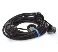 Hilark Enrouler électrique H07RN-F 3g4 mm (3x4 mm2) IP68 - Cordon prolongateur Câble en Caoutchouc pour Chantier, Industrie, extérieur (5 mètre, Fil Noir, fiche et Prise Verte)