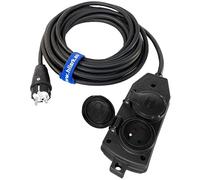 Hilark Enrouleur Cable Electrique H05VV-F 3x1,5 5m rallonge électrique avec Bloc Prises Professionnelle