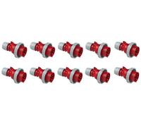Hilark Prises et fiches - Accessoires pour câbles électriques - Paquet de 10 (rouge)
