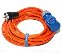 Hilark Rallonge Electrique H07BQ-F 3g2,5 mm (3x2,5 mm) Prise Industrielle CEE fiche à 3 Broches Adaptateur pour Camping Car, Caravane, Bateau, Chantier (1 mètre, Orange)