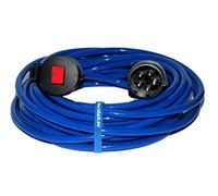 Hilark Rallonge Enrouler Electrique H07BQ-F 5g2,5 mm (5x2,5 mm²) 400V 16A IP44 Bleue - Cordon prolongateur Câble en polyuréthane pour Chantier, Industrie, extérieur (40 mètre, Bleu)