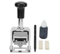 HilBeliFU Ensemble de tampons numérotés à 5 chiffres, auto-encreur automatique avec bâton de cadran, numéroteur automatique en alliage de zinc avec pavé numérique pour banques, entreprises