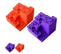 Hilbert Curve Marble Run imprimé en 3D, Art cinétique de Piste de Boule fractale, Jouet de Bureau mathématique, Ornement Relaxant pour soulager Le Stress (2pcs)
