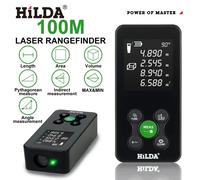 HILDA 50/100/120M télémètre Laser lumière rouge/verte Distance Laser bande numérique mesure Laser d'angle Rechargeable et mesurable Green 100M