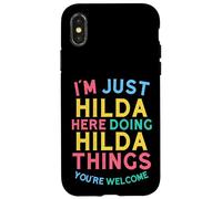 Hilda Here Doing Hilda Things Funny Hilda Name Coque pour iPhone X/XS