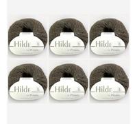 Hilde by Permin Lot de 6 fils classiques en tweed avec alpaga et viscose (50 g/120 m) (07 army)