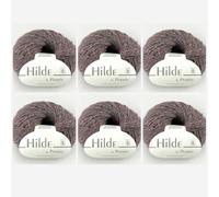 Hilde by Permin Lot de 6 fils tweed classiques avec alpaga et viscose (50 g/120 m) (17 vieux rose)