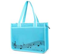 HilerPunk Sac à bandoulière musical, sac à main en nylon de qualité supérieure imperméable pour femme, sac de voyage avec fermeture éclair haute note, programme de musique, Light Blue Music Note