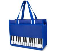 HilerPunk Sac à bandoulière musical, sac à main en nylon de qualité supérieure imperméable pour femme, sac de voyage avec fermeture éclair haute note, programme de musique, Blue Piano Key