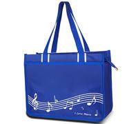 HilerPunk Sac à bandoulière musical, sac à main en nylon de qualité supérieure imperméable pour femme, sac de voyage avec fermeture éclair haute note, programme de musique, Blue Music Note