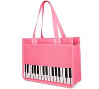 HilerPunk Sac à bandoulière musical, sac à main en nylon de qualité supérieure imperméable pour femme, sac de voyage avec fermeture éclair haute note, programme de musique, Pink Piano Key