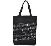 Hilerpunk,sac à provisions réutilisable avec motif de musique,sac à bandoulière en coton épais,parfait pour le shopping,l'ordinateur portable,les livres scolaires