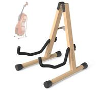 HilerPunk Support pour violoncelle avec porte-archet, support en bois en forme de A avec mousse rembourrée - Support artisanal pour violoncelles 1/2, 3/4, 7/8, 4/4 (taille complète) et guitares (hêtre