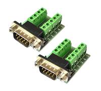 HiLetgo 2pcs DB9 Male Adapter RS232 to Terminal RS232 Serial to Terminal DB9 Connector Convert Adapter