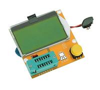 HiLetgo LCR-T4 Multifunctional Meter Resistance Capacitor Diode MOS Tube SCR Transistor ESR Meter Tester 9V 128*64 Yellow Green LCD