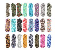 Hileyu 550lb Paracorde Kit d'Artisanat Combiné Aléatoire 24 Couleurs de Cordon de 500 LB et 24 Boucles Font des Bracelets en Paracorde pour Suspendu Ornements Artisanat Intérieur Extérieur