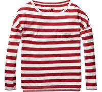 Hilfiger Denim Sweatshirt Manches longues Femme - Rouge - Rot (601 DEEP CLARET-PT / EGRET-PT) - 40