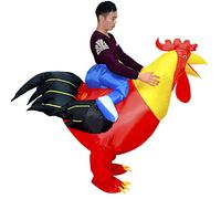 Hilif Costume d'extraterrestre gonflable, Père Noël, coq et dinde pour adulte amusant pour Halloween, Thanksgiving, Pâques, réveillon de Noël, cosplay, performance fantastique (C)