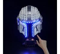 Hilighting Kit d'éclairage LED amélioré pour casque Lego Star Wars The Mandalorian 75328 à construire, compatible avec Lego 75328