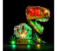 Hilighting Kit d'éclairage LED amélioré pour fossiles de dinosaures Lego : T. rex Skull Building Set, compatible avec Lego 76964 (modèle non inclus)