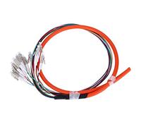 Hililand Câbles à Fibre Optique Câble Fibre Optique Pigtail Multimode 12 Cœurs LC/UPC-62.5/125 avec Coque Extérieure en PVC pour Réseaux