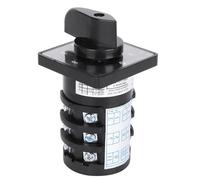 Hililand Commutateur inverseur 500V 20A Commutateur de Changement à Came 0-1-2-3-4-5-6 Verrouillage Type 7 Positions 12 Bornes