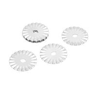 Hilitand 10pcs Lame Ronde de Papillon Lame Ondulée Rotatoire Coupeur Rotatoire pour Couture de Cuir Papier Outils de Couture 1,77 Pouce