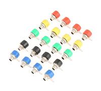Hilitand 20Pcs Prise Banane Fiche Banane Connecteurs pour Ampli Haut-Parleur, Fiche Banane Terminale à Couleurs Mélangées 4mm