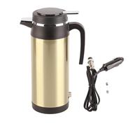 Hilitand Bouilloire Électrique pour Voiture, 1L 12V 120W Bouteille d'eau de Chauffage Kettle Travel Thermoses en Acier Inoxydable pour Voiture