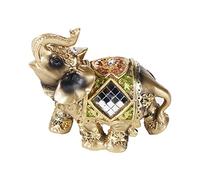 Hilitand Éléphant Vert Statue Sculpture Figurine Chanceux Feng Shui Chanceux Maison Voiture Plateau Décoration Décor(S)