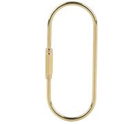 Hilitand Porte-clés en Laiton Vis Verrouillage Mousqueton Clip Crochet Porte-clés DIY Cadeau Bon pour Suspendre Les Clés Bouteille Connexion Tente(10 * 5 * 1cm-Annular 85mm)
