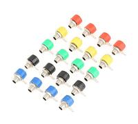 Hilitand Prise Banane 20Pcs Connecteurs Fiche Banane pour Ampli Haut-Parleur Terminale à Couleurs Mélangées 4mm