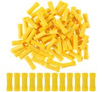 Hilitchi 100 pcs 12-10 Gauge isolé Butt Splice Bornes Fil électrique Crimp Connecteurs (Jaune/12-10 AWG)