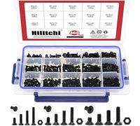 Hilitchi 460-pcs M3 M4 M5 Douille hexagonale à tête plate fraisée Boulons Vis Écrou Assortiment kit - 12.9 Acier en alliage de qualité