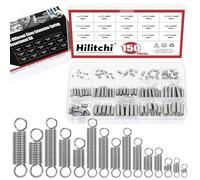 Hilitchi Lot de 150 ressorts d'extension de 15 tailles, en acier inoxydable pour réparations à domicile