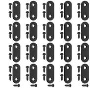 Hilitchi Lot de 20 équerres droites en acier inoxydable noir avec vis 40 mm