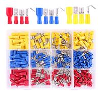 Hilitchi Lot de 255 cosses à sertir Femelle/mâle entièrement isolées 22-16/16-14/12-10 AWG