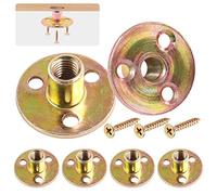 Hilitchi Lot de 64 écrous en T M10 en acier au carbone à visser à base ronde, matériel de montage, bride de fixation, filetage femelle avec vis (M10-64 pièces)