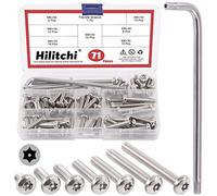 Hilitchi Lot de 70 vis de sécurité Torx M6 en acier inoxydable avec embout T30