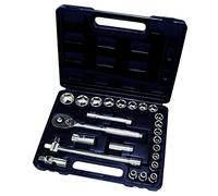 Hilka 01202502 1/5,1 cm Drive Socket Set métrique (25 pièces)