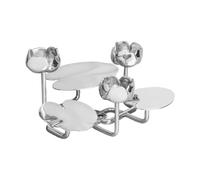 Hilke Collection Bougeoir Ninfea grande Laiton nickelé